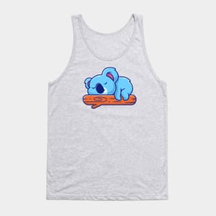 Cute Koala Sleeping On Tree Tank Top